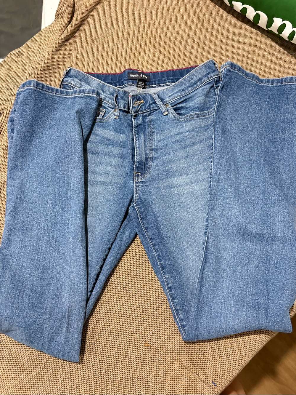 Nautica Men's Light Blue Straight-Leg Jeans